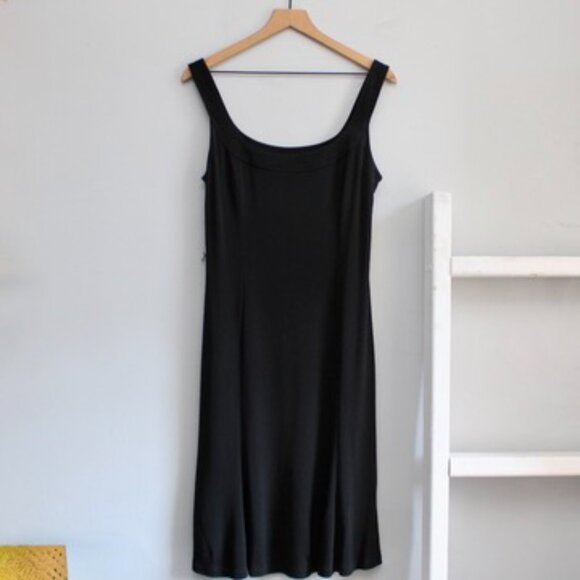Lauren Ralph Lauren Dresses & Skirts - Lauren Ralph Lauren Petite Black A-Line Midi Stretch Sleeveless Dress Size 12 P